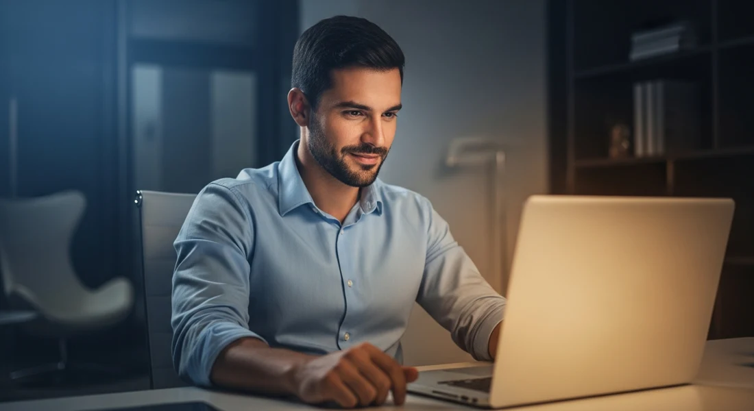 Empreendedor consultando informações do negócio